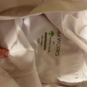 Women Healing hands scrub pants white 1XP